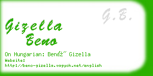 gizella beno business card